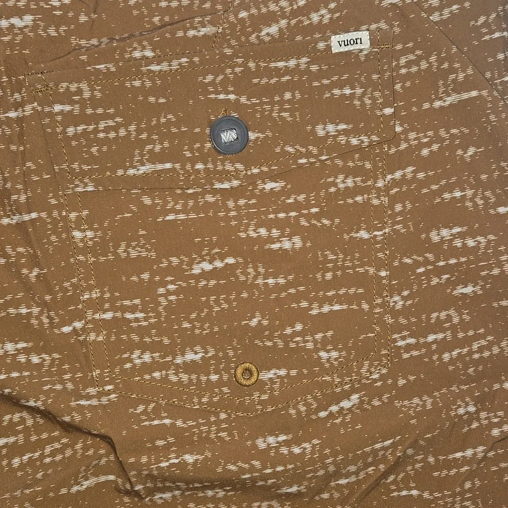 Vuori Men's Cruise Boardshort Caramel Slub Size 38 NWT